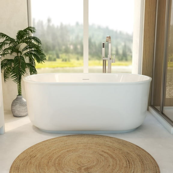 Taft 67 Inch Acrylic Double Ended Freestanding Tub - No Faucet Drillings