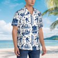 thumbnail image 3 of Honeii Skiing Enthusiast Print Men’s Hawaiian Shirt,Classic Button-Down Short Sleeve Shirt, for Beach, Vacation, and Outdoor Activities,Medium, 3 of 7