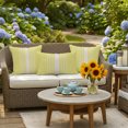 thumbnail image 4 of Yellow Beige Striped Outdoor Pillow Covers 20x12 Inch Lumbar Pillow Covers Set of 2 Waterproof Decorative Throw Pillow Cases Modern Farmhouse Retro Lines Cushion Covers for Patio Furniture Garden, 4 of 6