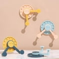 thumbnail image 3 of Adhesive Wall Hook 360 Rotatable Clock Hooks Utility Waterproof Pothooks For Bag (yellow Blue 2pcs), 3 of 5