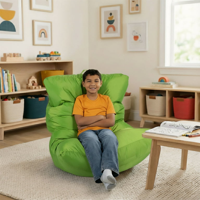 Big Joe Roma Adult Bean Bag Chair, Spicy Lime Smartmax, Durable