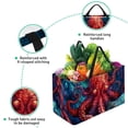 thumbnail image 3 of Octopus Large Capacity Reusable Foldable Oxford Cloth Laundry Basket Beach Bag Shopping Basket Grocery Bags, 3 of 7