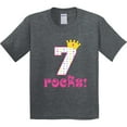thumbnail image 3 of Inktastic 7th Birthday 7 Rocks Girls Youth T-Shirt, 3 of 5