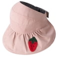 thumbnail image 1 of Sombrero de copa vacío para niños de verano, circunferencia de la cabeza ajustable de 50 a 54 cm, lindo sombrero para el sol de ala grande con forma de fruta., 1 of 5