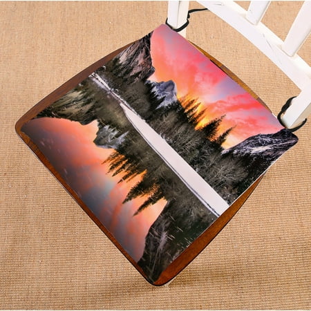 Phfzk Mountain Chair Pad Nature Landscape Of Yosemite National Park California Seat Cushion Chair Cushion Floor Cushion Two Sides Size 16x16 Inches