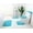 Aqua, variant on 5Pc Set Bathroom Rug Vintage Collection