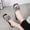 Black, variant on Sandals for Women Flat-bottomed Leopard Print Slip-on Women's Casual Beach Sandals And Slippers