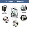 thumbnail image 4 of Iauyy Clear Backpack Heavy Duty PVC Transparent Backpack for College Workplace, Blue and Green Handprints, 4 of 8