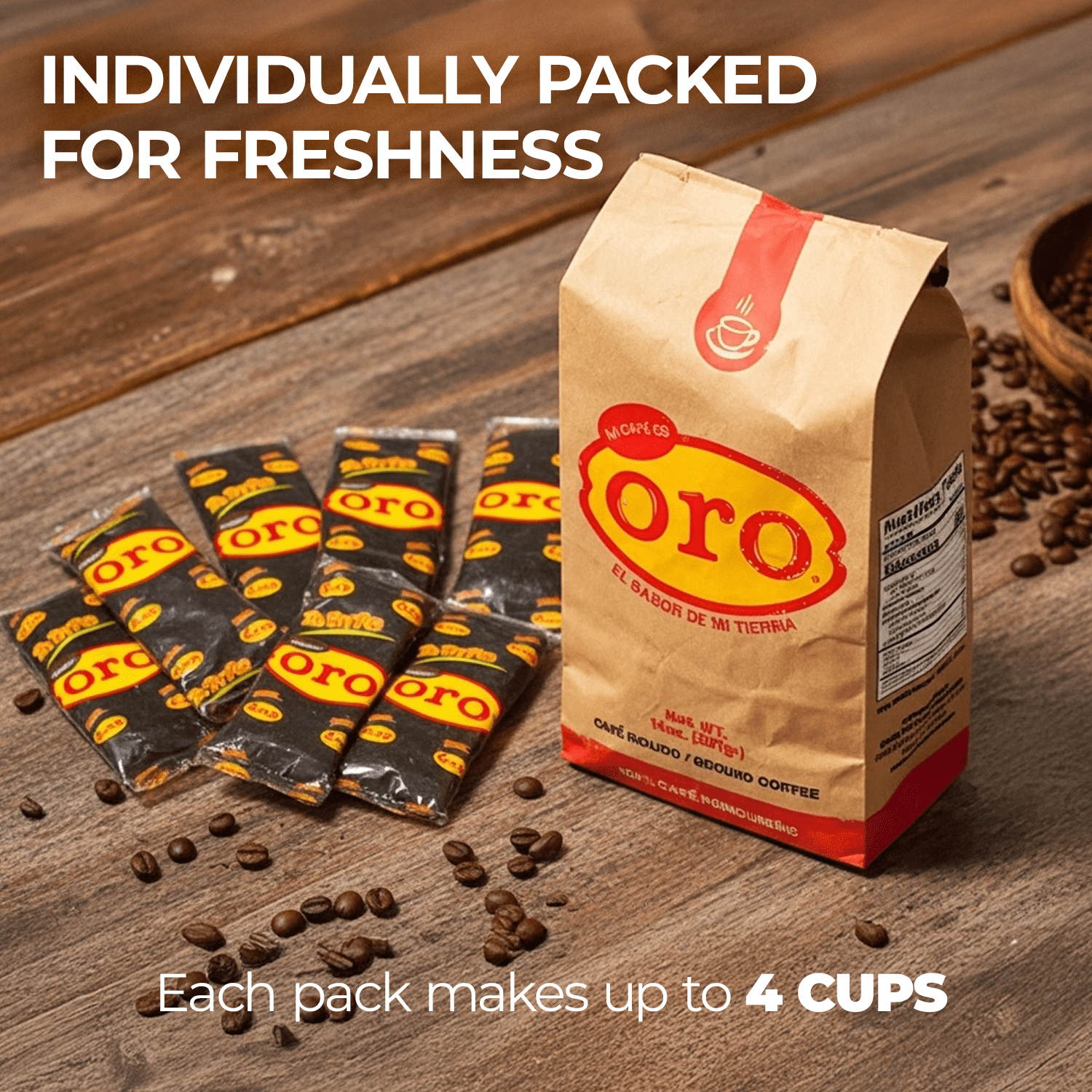 Mi Café es ORO Honduran Ground Coffee Dark Roast – 14 oz Bag | Exotic Flavor & Smooth Aroma | 3-Pack