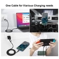 thumbnail image 2 of Cable USB a USB C de 4 Pies, 2 en 1 Trenzado USB 2.0 USB A/C a C 3A, Cable de Carga Rápida USB a Tipo C para MacBook Pro/Air/iPad Pro 2020 2019, Galaxy S22 S21, Note,, 2 of 5
