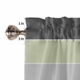 thumbnail image 5 of Tier Curtains 45 Inches Long, Grey Green Striped Window Treatment Curtain Drapes, Farmhouse Modern Window Half Privacy Curtains for Bedroom Bathroom, 42"x45", 2 Panels, 5 of 7