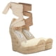thumbnail image 1 of Alpargata Puntal De Plataforma Yute Con Listón 2 en 1 Lona Premium Beige Ajustable Para Mujer, 1 of 5