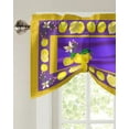 thumbnail image 2 of Lemon Border Purple Texture Window Valance Curtain Kitchen Cafe Short Curtains Living Room Tie-Up Valance Curtain, 2 of 6