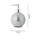 thumbnail image 3 of Glass Mosaic Hand Soap Dispenser-Lotion Bottle with Chrome Plated Plastic Pump-14 Ounce Set of 2 (Silver)), 3 of 6