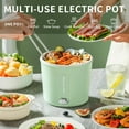 thumbnail image 4 of Hot Pot Electric, 1L Mini Ramen Cooker, 450W Rapid Noodles Cooker, Multifunctional Electric Pot for Cooking Pasta, Egg, Soup, Portable Pot with Over-Heating Protection for Dorm, Office, Travel, 4 of 6