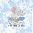 thumbnail image 4 of Inktastic My Daddy Loves Me to the Moon and Back Elephant Family Boys or Girls Baby Bodysuit, 4 of 5