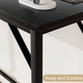 thumbnail image 7 of CREATIVE HOBBIES Consle Table with Power Outlets and USB Ports, 39.3 Inches Narrow Sofa Table, Wood Look Accent Table, Sturdy and Durable for Entryway, Living Room, Foyer, 7 of 7