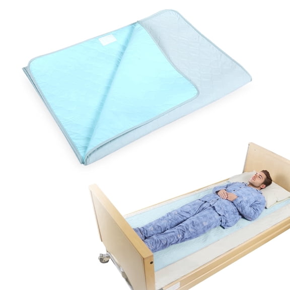 Ehucon Washable Waterproof Incontinence Bed Pad, Reusable Absorbent Underpad Mattress Protector, Breathable Quick Dry, Green, 29 x 90 inch
