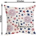 thumbnail image 6 of 4th of July of July Pillow Covers 18x18 Set Of 2 America Memorial Day Blue Red Fireworks Stars Throw Pillow Covers Outdoor Independence Day Patriotic Pillowcase Farmhouse Cushion Cover For Home Sofa, 6 of 6