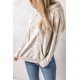 thumbnail image 4 of ABPHQTO Sudadera corta con capucha jaspeada blanca para mujer, 4 of 5