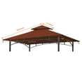 thumbnail image 4 of Eurmax 5FT x 8FT Double Tiered Replacement Canopy Grill BBQ Gazebo Roof Top Gazebo Canopy Roof(Rust Red), 4 of 5