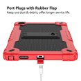 thumbnail image 5 of SOATUTO Case For Onn. 10.4" Tablet Pro 2023 Model: 100110603 Heavy Duty Protective Cover with Kickstand Built in Shoulder Strap Kids Friendly Shell Case Fit for Onn 10.4 inch Tablet Pro - Red+Black, 5 of 7