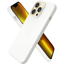 Compatible with iPhone 13 Pro Case 6.1, Slim Liquid Silicone 3 Layers Full Covered Soft Gel Rubber Case Cover 6.1 inch-White