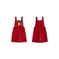 thumbnail image 2 of Yuemengxuan Toddler Boy Back to School Shorts Overalls Letter Apple Embroidery Sleeveless Jumpsuit, 2 of 9