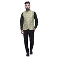thumbnail image 4 of Atasi China Ivory African Printed Wedding Jackets For Men Nehru Jacket Waist Coat For Festive Season-Medium, 4 of 6