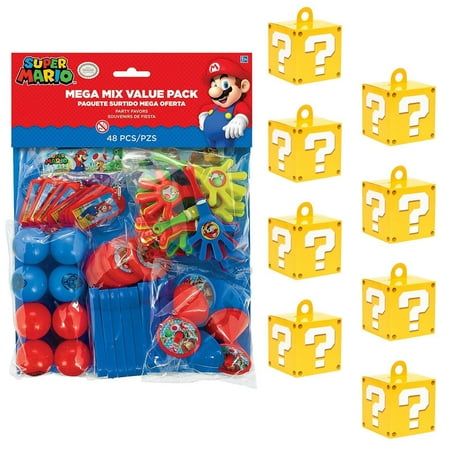Super Mario Party Filled Favor Boxes (For 8 Guests)
