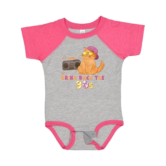Inktastic Bring Back The 90s Cool Orange Cat Boys or Girls Baby Bodysuit