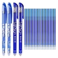 thumbnail image 2 of Juego de bolígrafos borrables, recambios de plumas de tinta de Gel con punta de aguja de 0,5mm, varillas de borrado de escritura, mango lavable para suministros de oficina y escuela, 2 of 4
