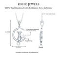 thumbnail image 5 of Rosec Jewels Cat on Moon Pendant with Diamond for Women (HI-SI Quality) - with Chain - Ready to Gift with Jewelry Box, 10K White Gold, 5 of 8