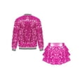 thumbnail image 4 of Miutii Kids Girls Two Piece Modern Jazz Dancewear Sequins Latin Dance Skirts Outfits Hip Hop Performance Clothes Set Hot Pink 6, 4 of 6