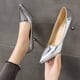 thumbnail image 4 of Amzcrzy Zapatos de mujer,Zapatos de mujer,Zapatillas de mujer, Zapatos de tacón alto de charol sólido con punta puntiaguda sexy para mujer, zapatos de tacón para vestido de novia Sandalias Mujer Zapa, 4 of 5