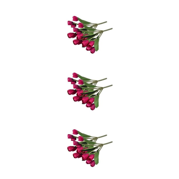 Ramo de flores artificiales Inteprter tulipanes 9 cabezas decoración boda