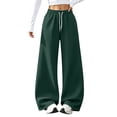 thumbnail image 2 of WULMLEO Wide Leg Sweatpants Women Baggy Elastic High Waisted Lounge Pants 2026 0versized Soft Relaxed Fit Workout Trousers with Pockets Dark Green 3XL, 2 of 9