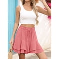 thumbnail image 3 of Cueply Womens Shorts Flowy Mini Tennis Skirt Ruffle Tiered Skorts Running Workout Sports Shorts, 3 of 6