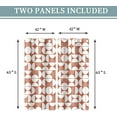 thumbnail image 6 of Retro Patterned Curtains 2 Panels, Modern Geometric Boho Circle Mid Century Blackout Curtain, Abstract Sunset Ocean Orange White Farmhouse Grommet Drapes for Living Room Bedroom Dining Room 42x63in, 6 of 7