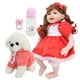 thumbnail image 4 of Muñeca Reborn, Cuerpo De Algodón, Ojos Acrílicos, Juguete De Muñeca Para Niños De Silicona Suave Importada, Aprox. 55 Cm/21,7 Pulgadas Hogar Para Niñas Para Viajes De Niños, 4 of 8