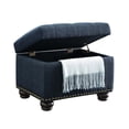 thumbnail image 1 of Convenience Concepts Pouf de Rangement Designs4Comfort en Tissu Bleu, 1 of 5