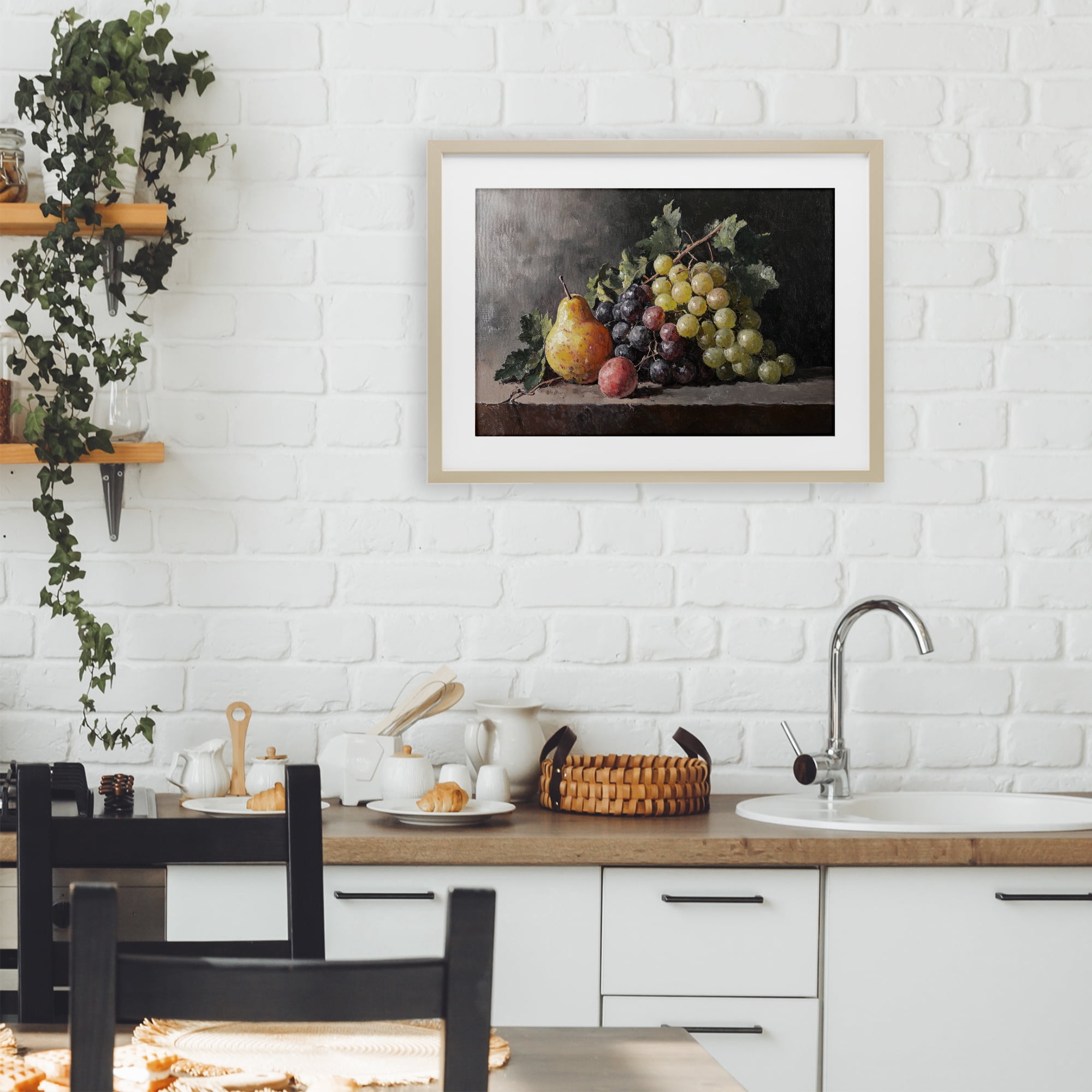 Stupell Industries Bountiful Fruit Classic Still Life Birch Framed Print Under Glass, design by Petal Prints Design