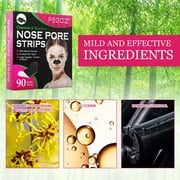 Pegciz Nose Pore Strips, Deep Cleansing Blackhead Remover Strips, 90 Count