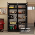 thumbnail image 5 of Madesa Garage Storage Cabinet Set 4 Doors 8 Utility Shelves 47"L Wooden Organization Unit for Garage and Tools 6 Adjustable Shelves Anti Tipping - Black, 5 of 9