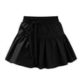 thumbnail image 6 of LIIPEE Solid Color Skirt For Girls Casual Elastic Waist Cute A Line Skirts Kids Comfortable Breathable Everyday School Wear,11-12 Years, 6 of 6