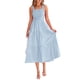 thumbnail image 1 of Vestido PRETTYGARDEN para mujer, a media pierna, de verano, azul claro, XXL, 1 of 9