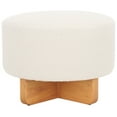 thumbnail image 5 of SAFAVIEH Riah Modern Polyester Ottoman, Off White/Natural, 5 of 10