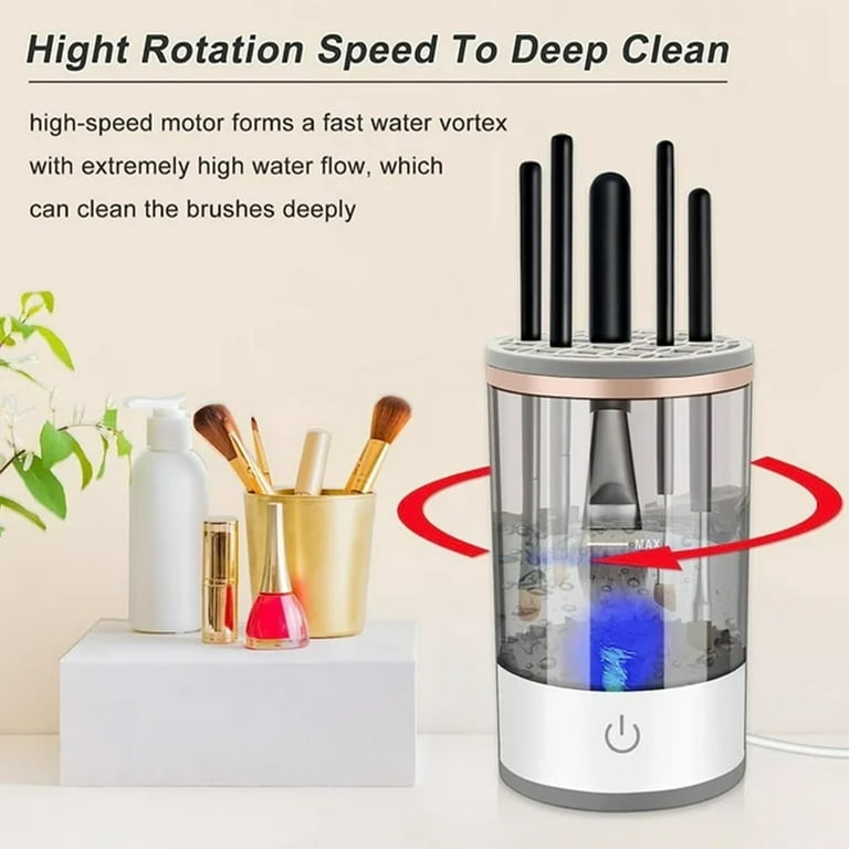 Electric Makeup Brush Cleaner,Portable Automatic USB Cosmetic Brush Cleaner  Tools for All Size Beauty Makeup Brushes Set 