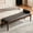 Coffee, variant on Arouseden 66" Black Faux Leather End of Bed Bench with Headrest & Rubberwood Finish Legs,King Size Upholstered Window Bench, Tufted Bench for Living Room