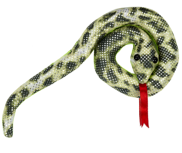 Shimmering White Bean Bag Snake With Dark Brown Spots By Ganz